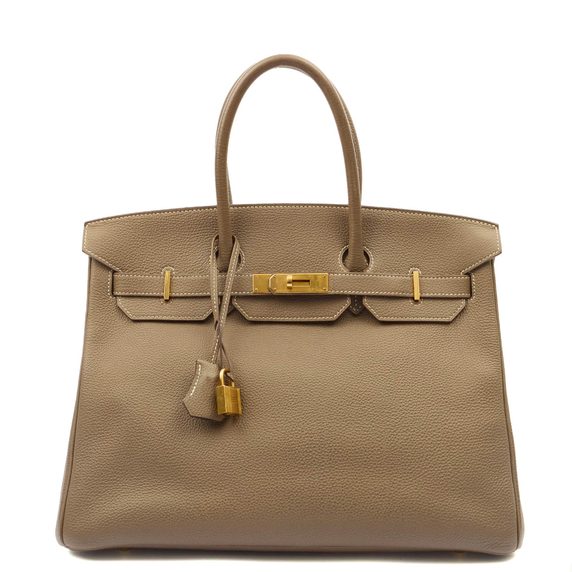 Picture of Hermes Tote Birkin 35 in Etoupe, Togo Leather
