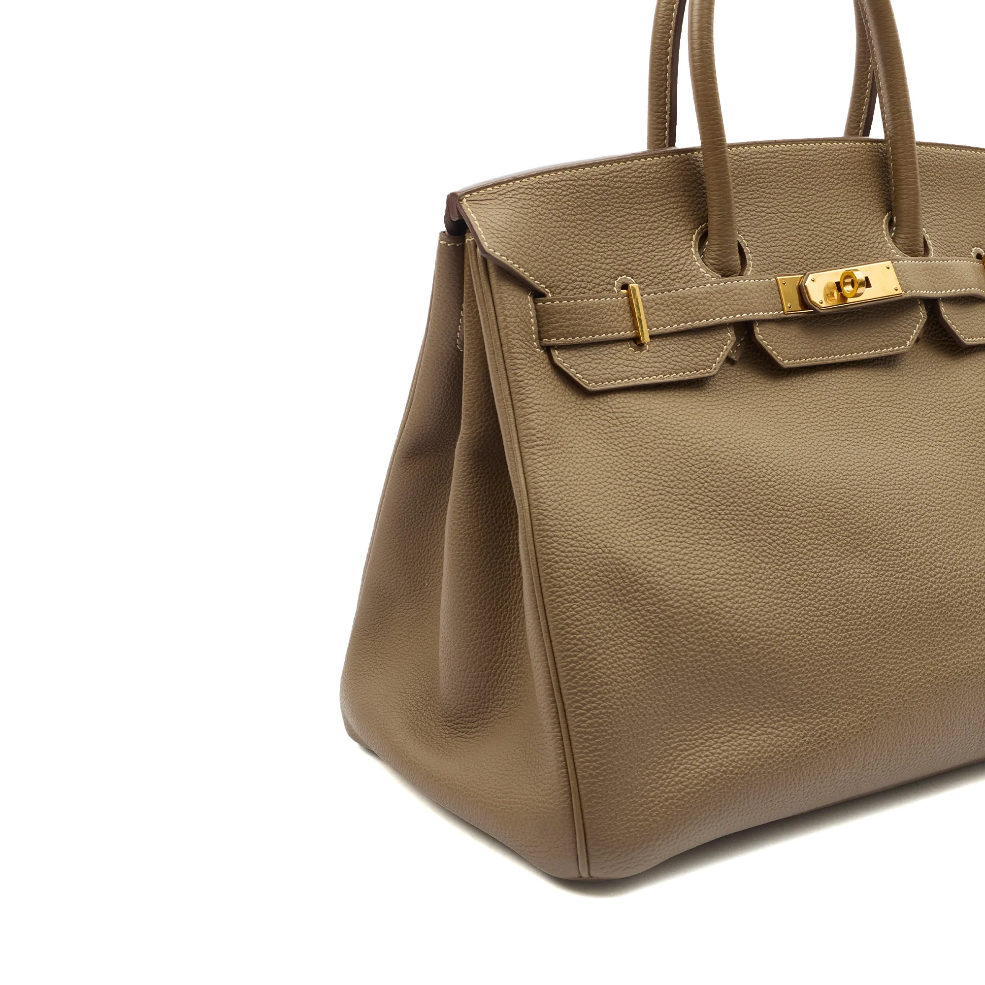 Picture of Hermes Tote Birkin 35 in Etoupe, Togo Leather