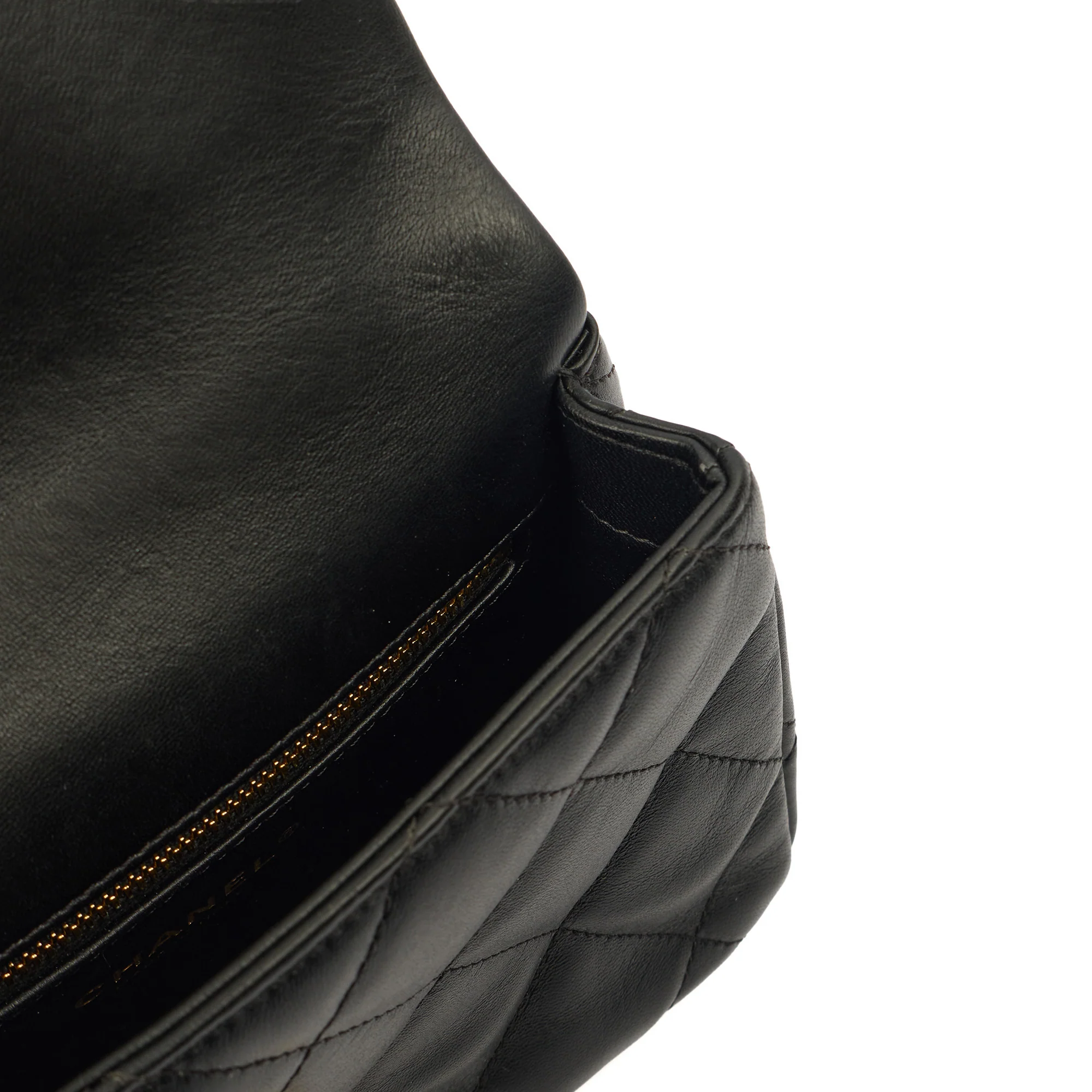 Picture of Chanel Top Handle Flap Bag with Top Handle - Small in Black, Lambskin Leather