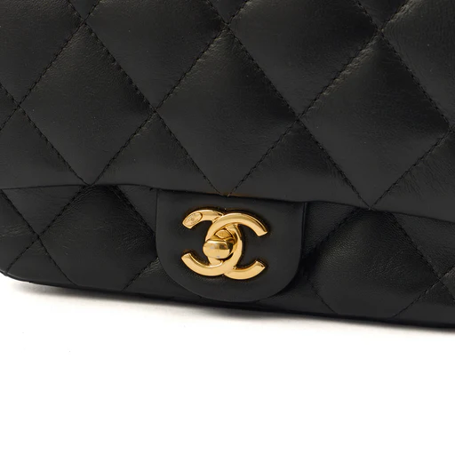 Picture of Chanel Top Handle Flap Bag with Top Handle - Small in Black, Lambskin Leather