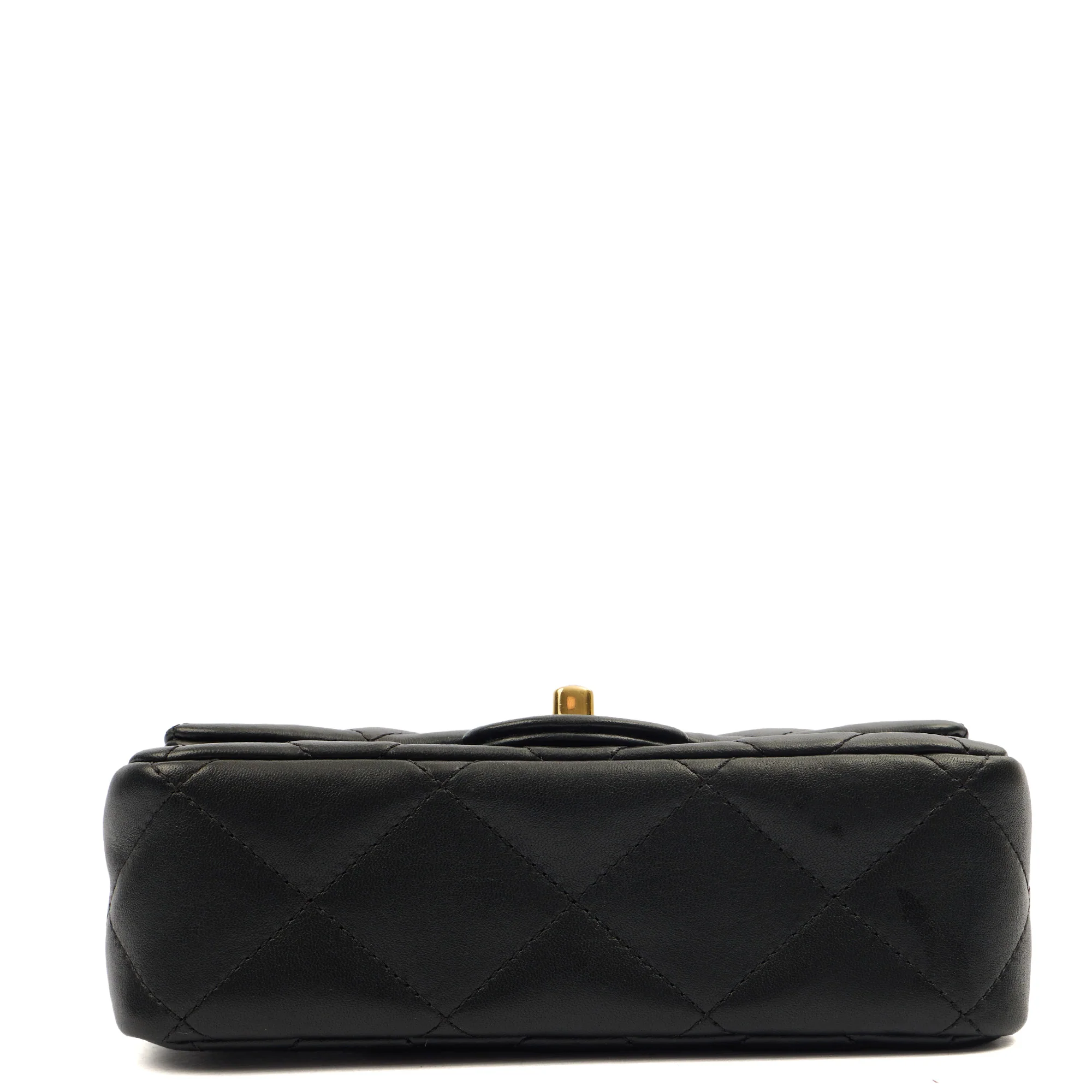 Picture of Chanel Top Handle Flap Bag with Top Handle - Small in Black, Lambskin Leather
