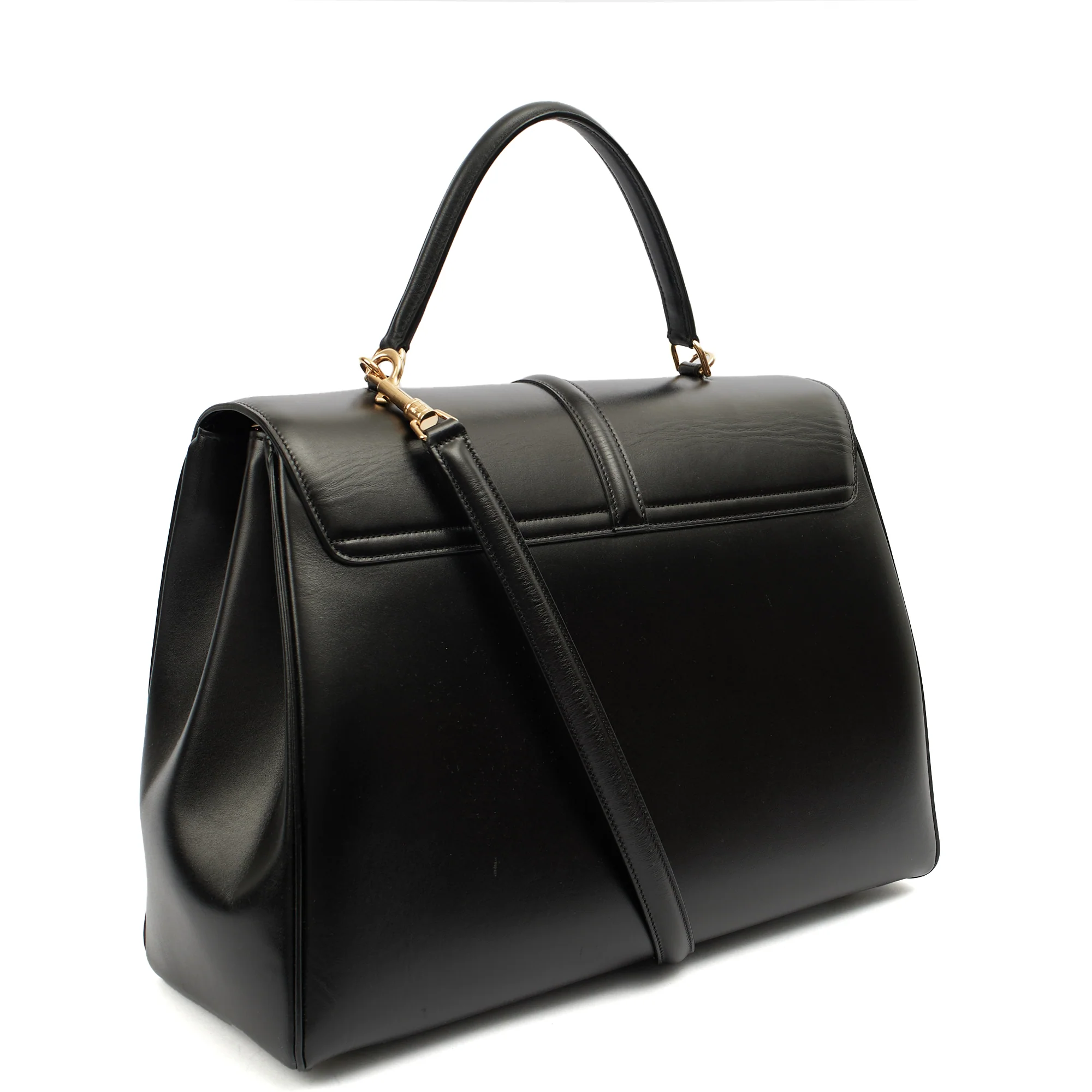 Picture of Celine Tote Box Bag - Medium in Black, Leather