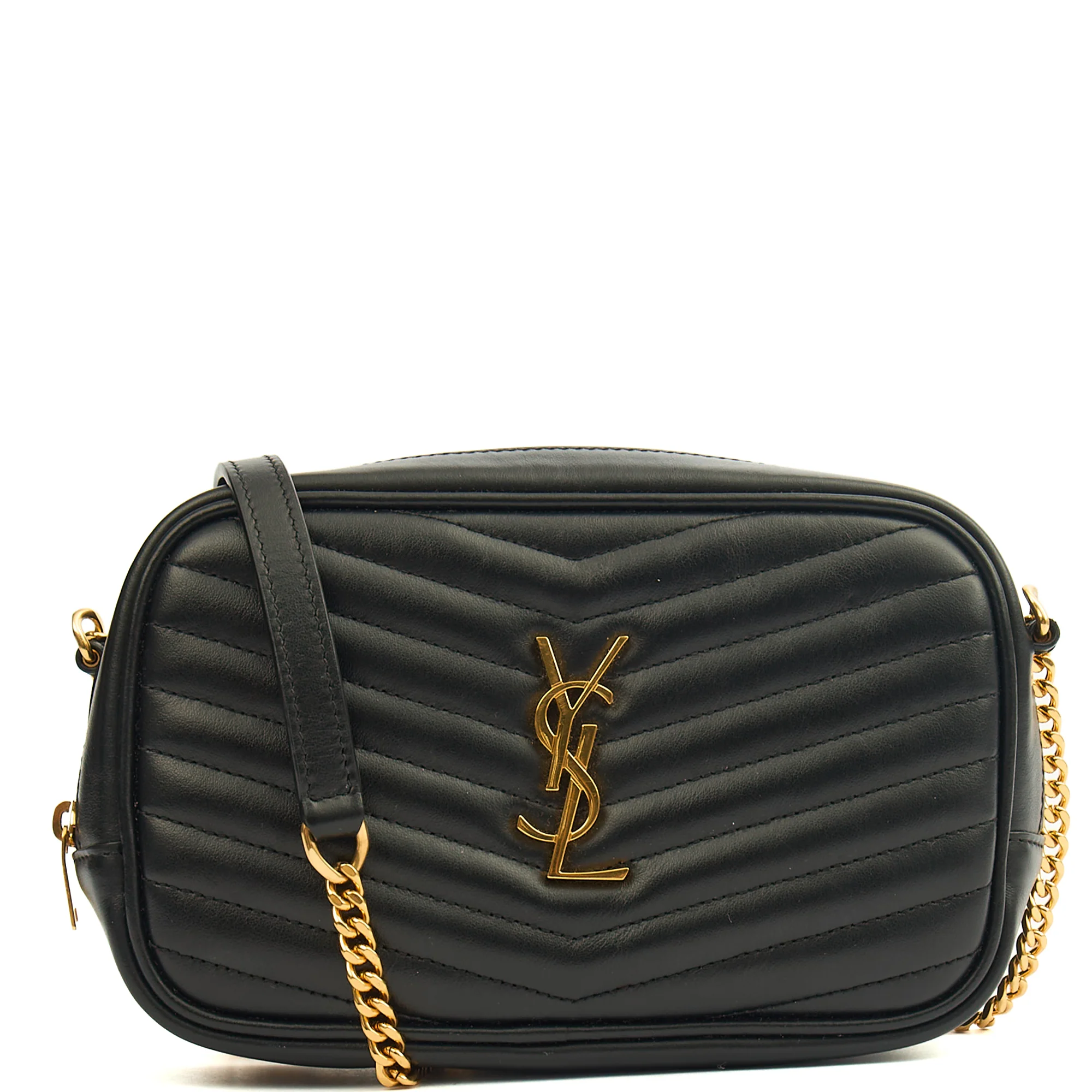 Picture of Saint Laurent Cross Body Lou Mini Crossbody in Black, Leather