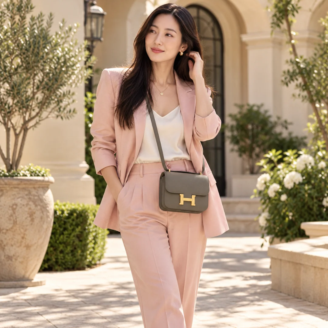 Hermès Constance 18 Grey Epsom leather lifestyle