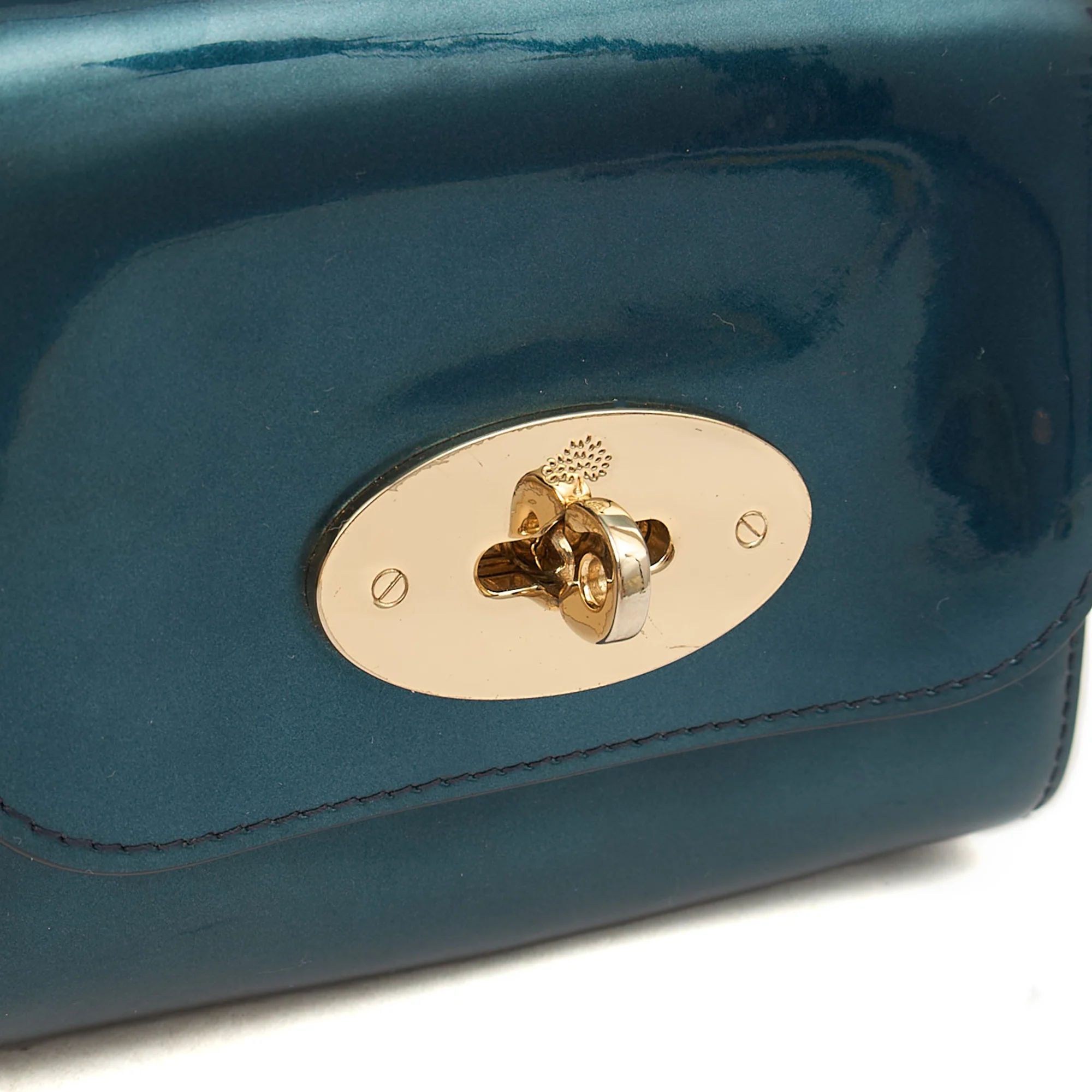Picture of Mulberry Mini Bag Lily - Mini  in Blue, Patent Leather