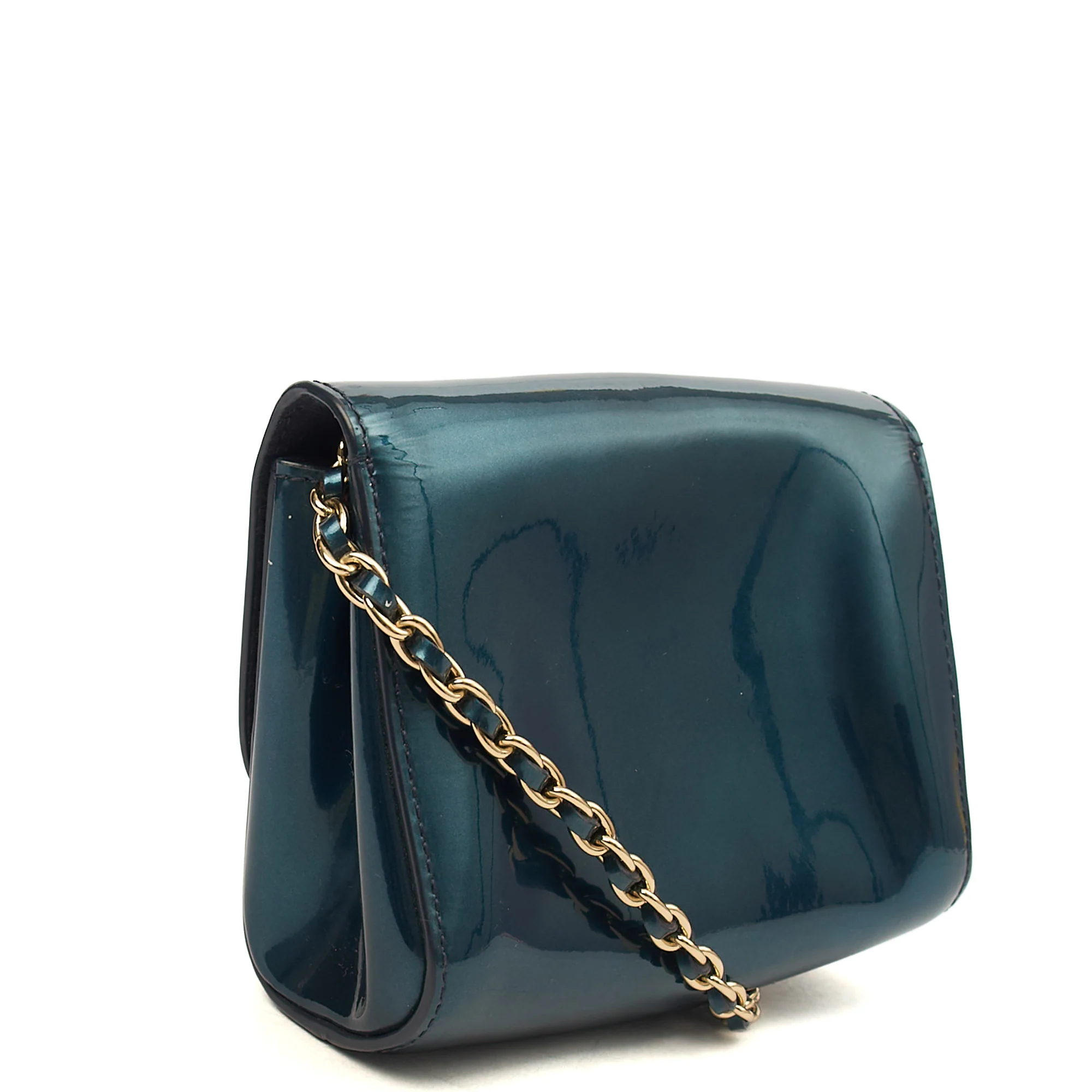 Picture of Mulberry Mini Bag Lily - Mini  in Blue, Patent Leather