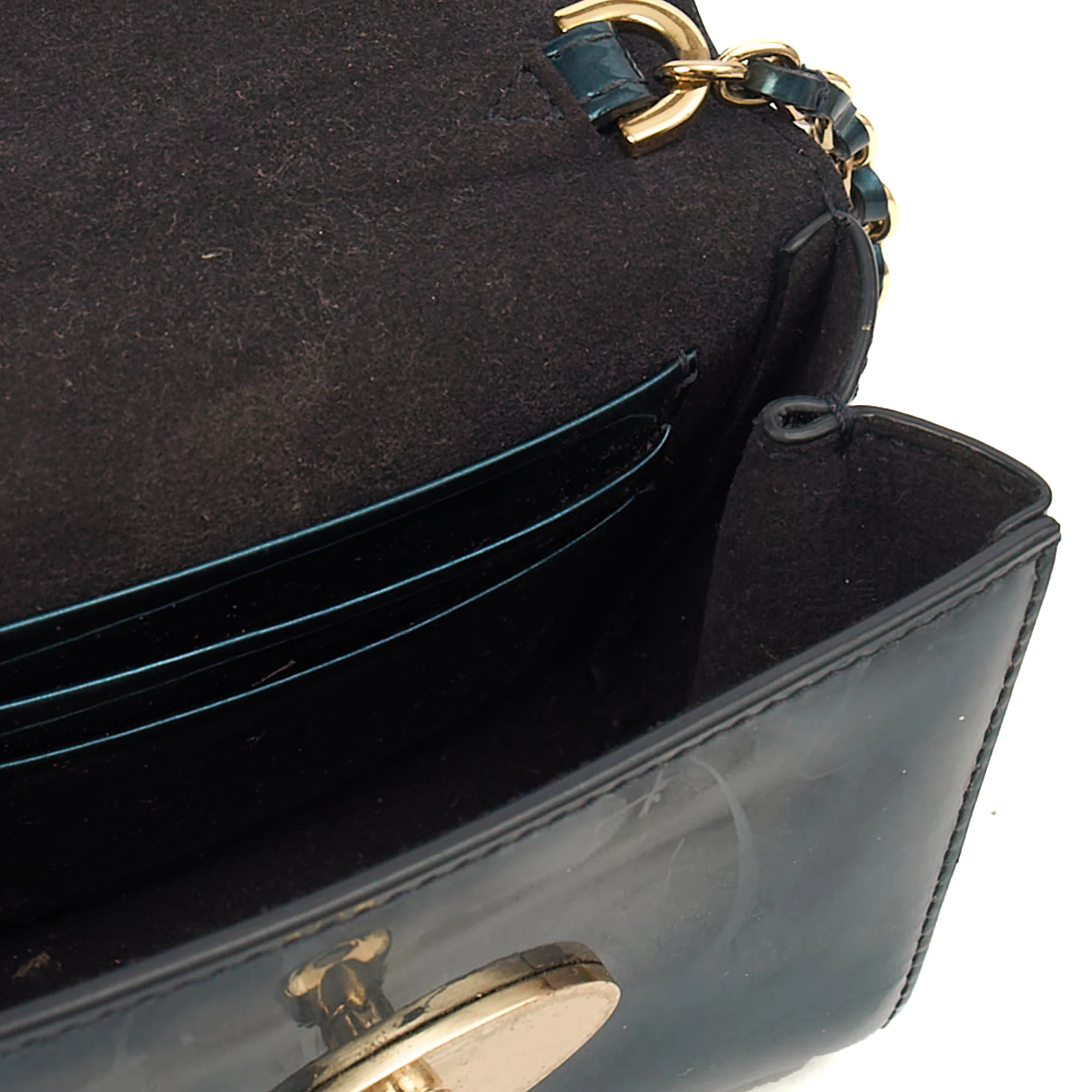 Picture of Mulberry Mini Bag Lily - Mini  in Blue, Patent Leather