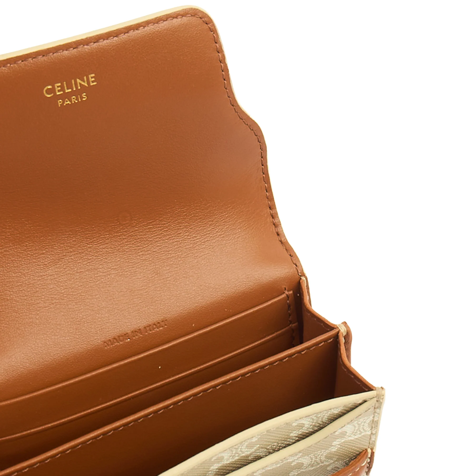 Picture of Celine Wallet Playing Cards Case in Brown, Box Calfskin
