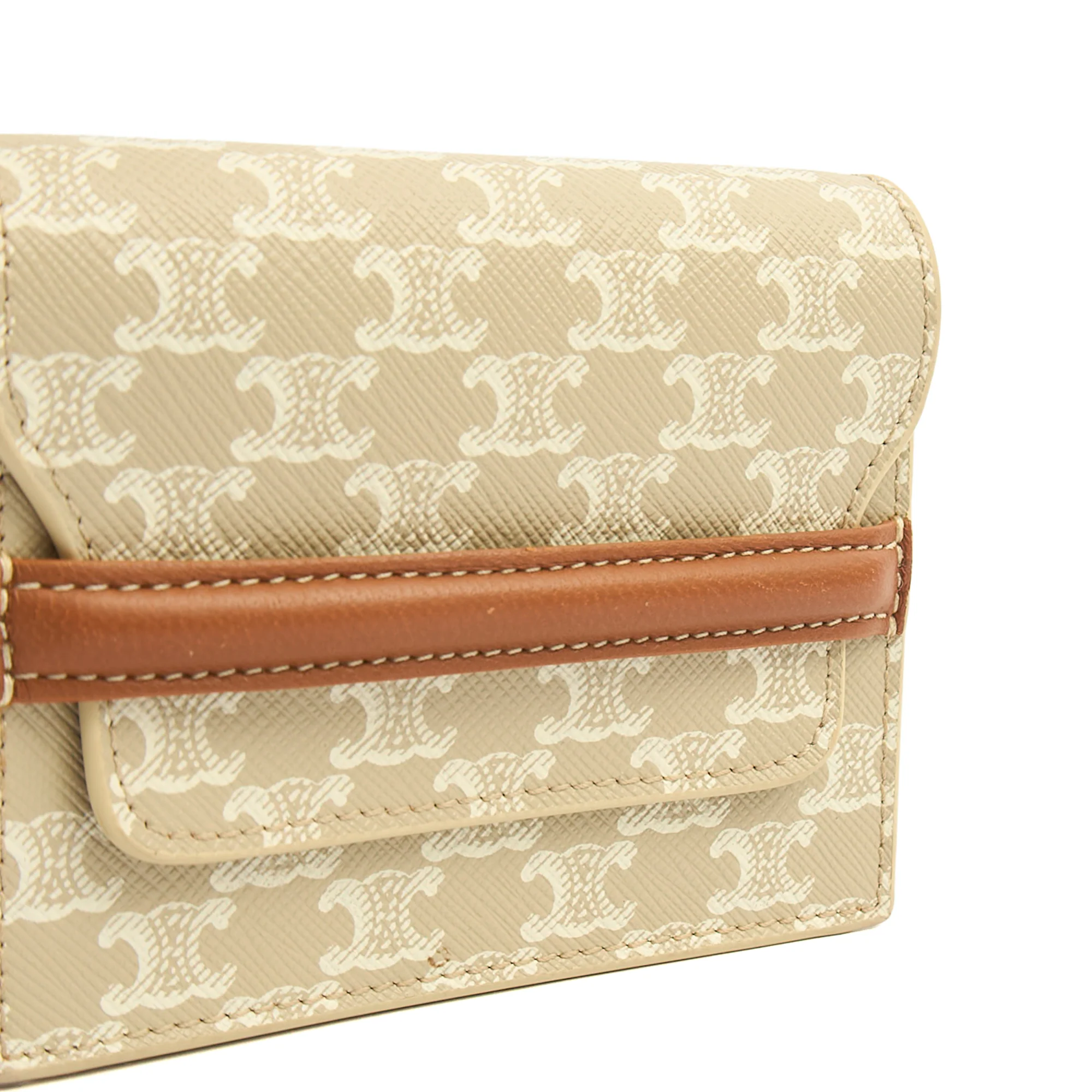 Picture of Celine Wallet Playing Cards Case in Brown, Box Calfskin