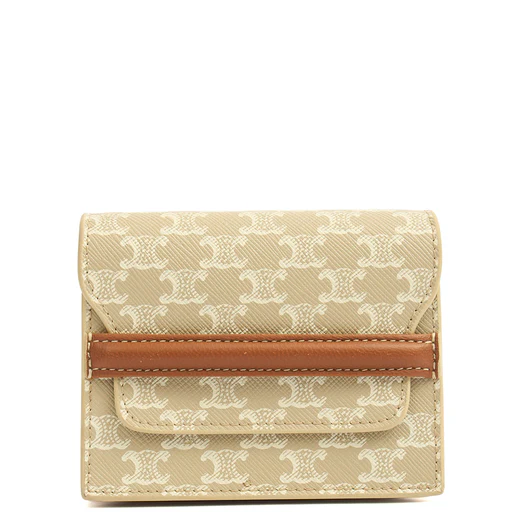 Picture of Celine Wallet Playing Cards Case in Brown, Box Calfskin