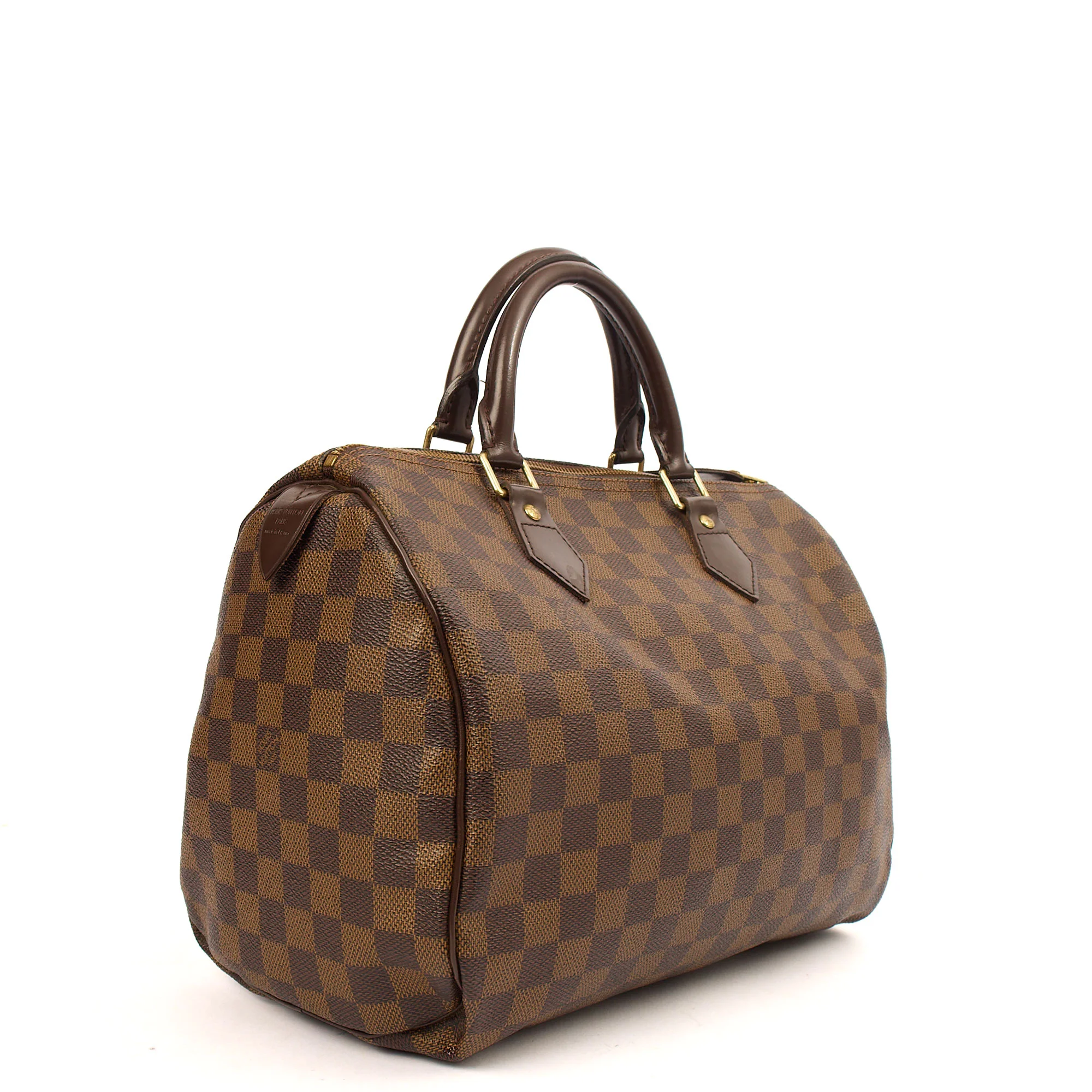 Picture of Louis Vuitton Top Handle Speedy 30 in Damier Ebene, Canvas