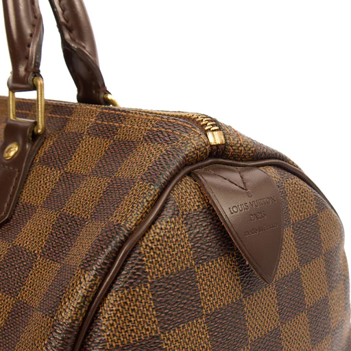 Picture of Louis Vuitton Top Handle Speedy 30 in Damier Ebene, Canvas