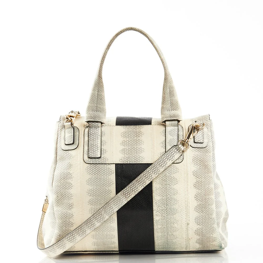 Picture of Givenchy Tote Pandora - Medium in Storm Gray, Exotic Effect Leather