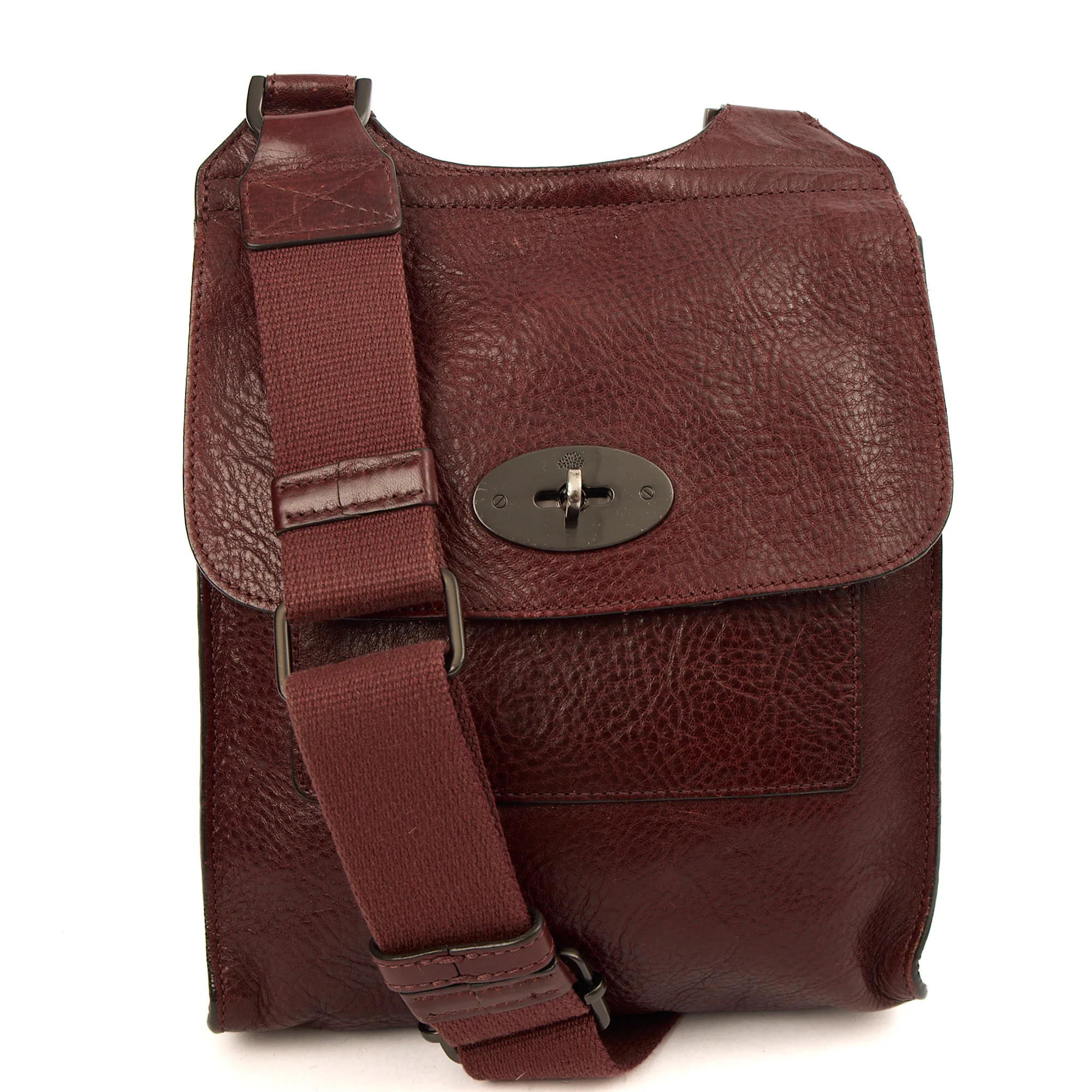 Picture of Mulberry Cross Body Antony in Oxblood, Calfskin Leather