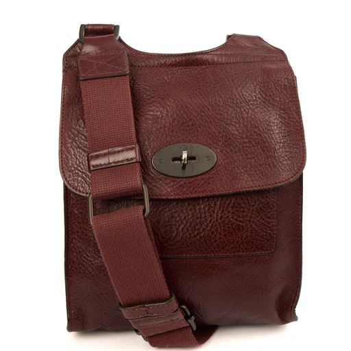 Picture of Mulberry Cross Body Antony in Oxblood, Calfskin Leather