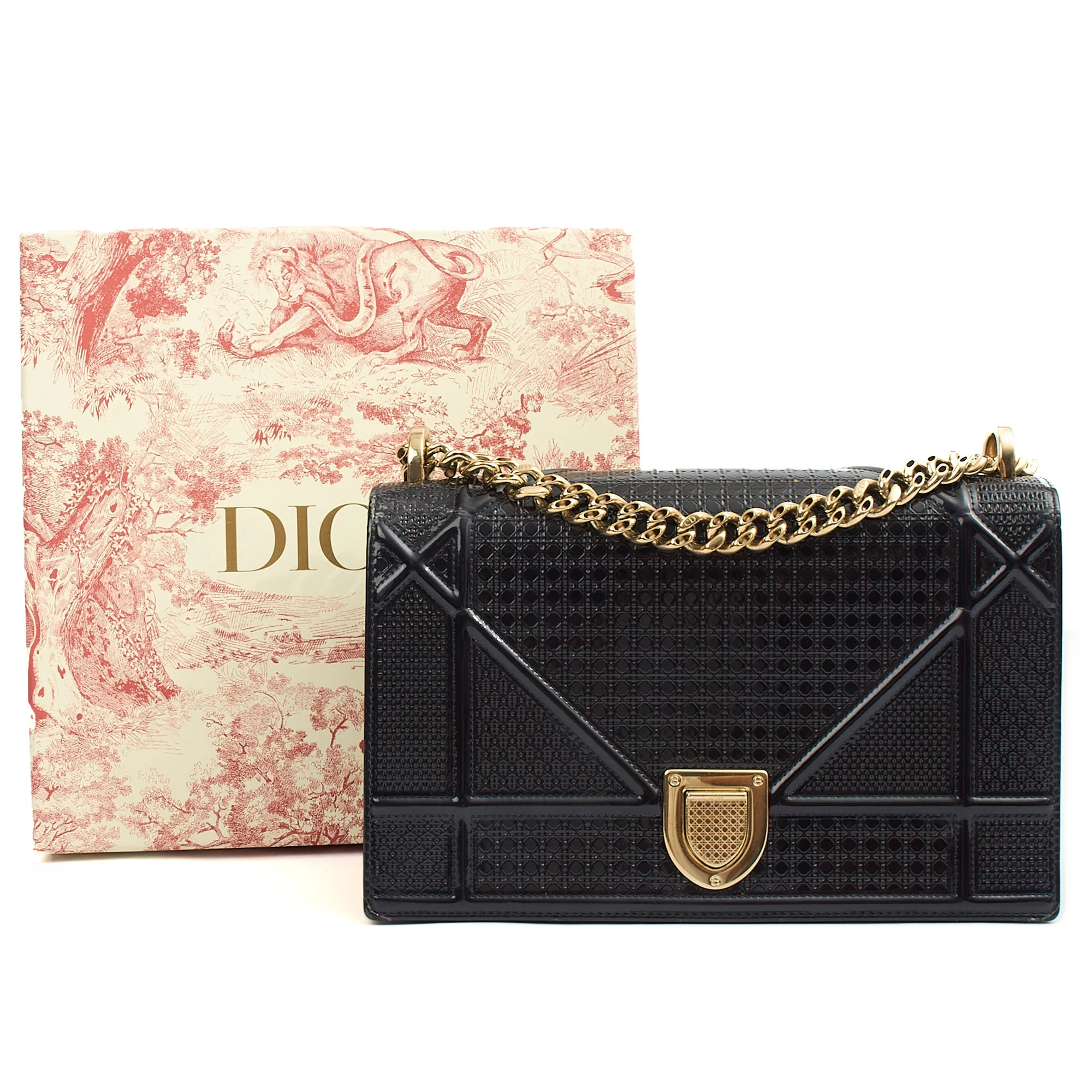 Picture of Christian Dior Shoulder Bag Diorama - Small in Blue, Leather