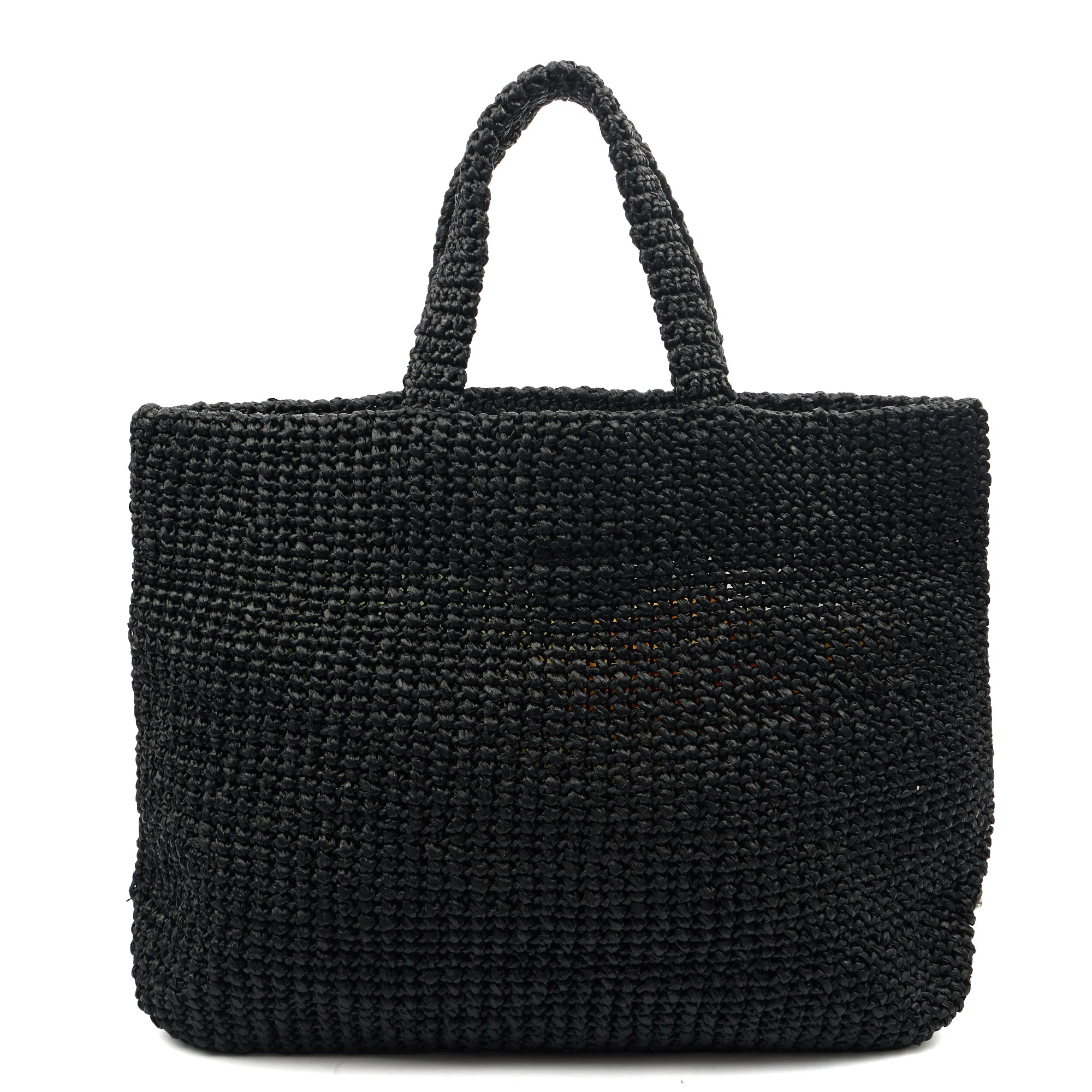 Picture of Prada Tote Raffia Summer Tote in Black, Fabric