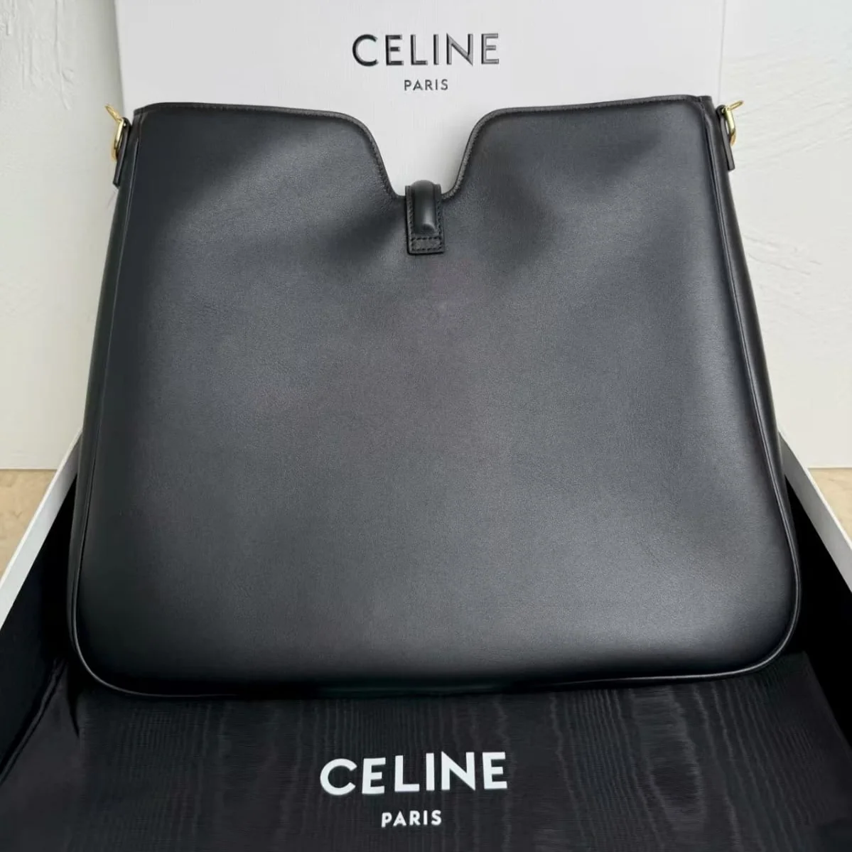 Camille 16 Soft Black Medium Bag back view