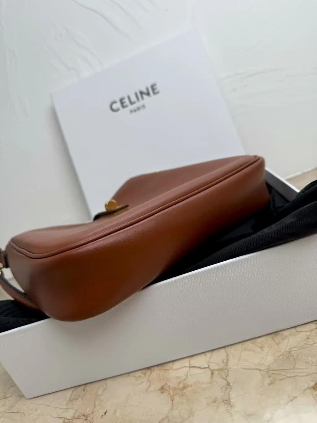Celine Camille 16 Small Tan Bag  bottom