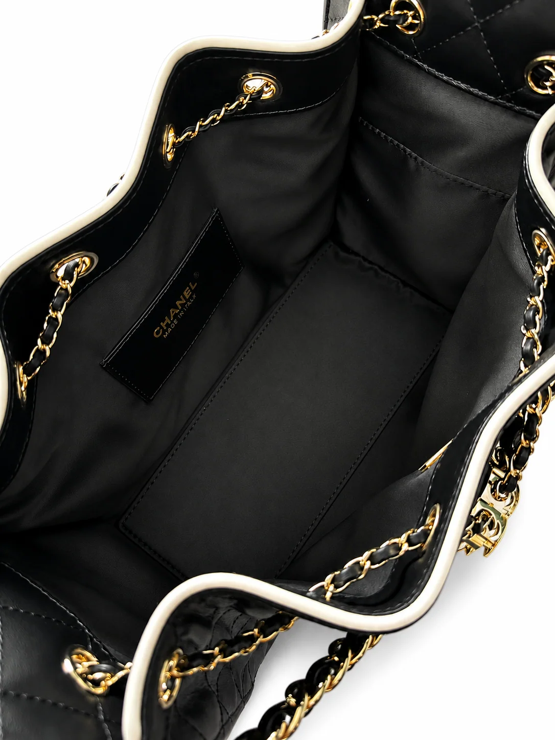 Chanel 25 Small Hobo AS5293 in Black & White