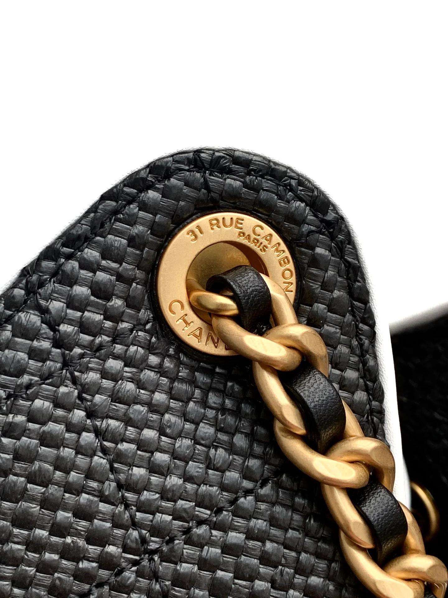 Chanel 25 Small Hobo in Black Braided Raffia