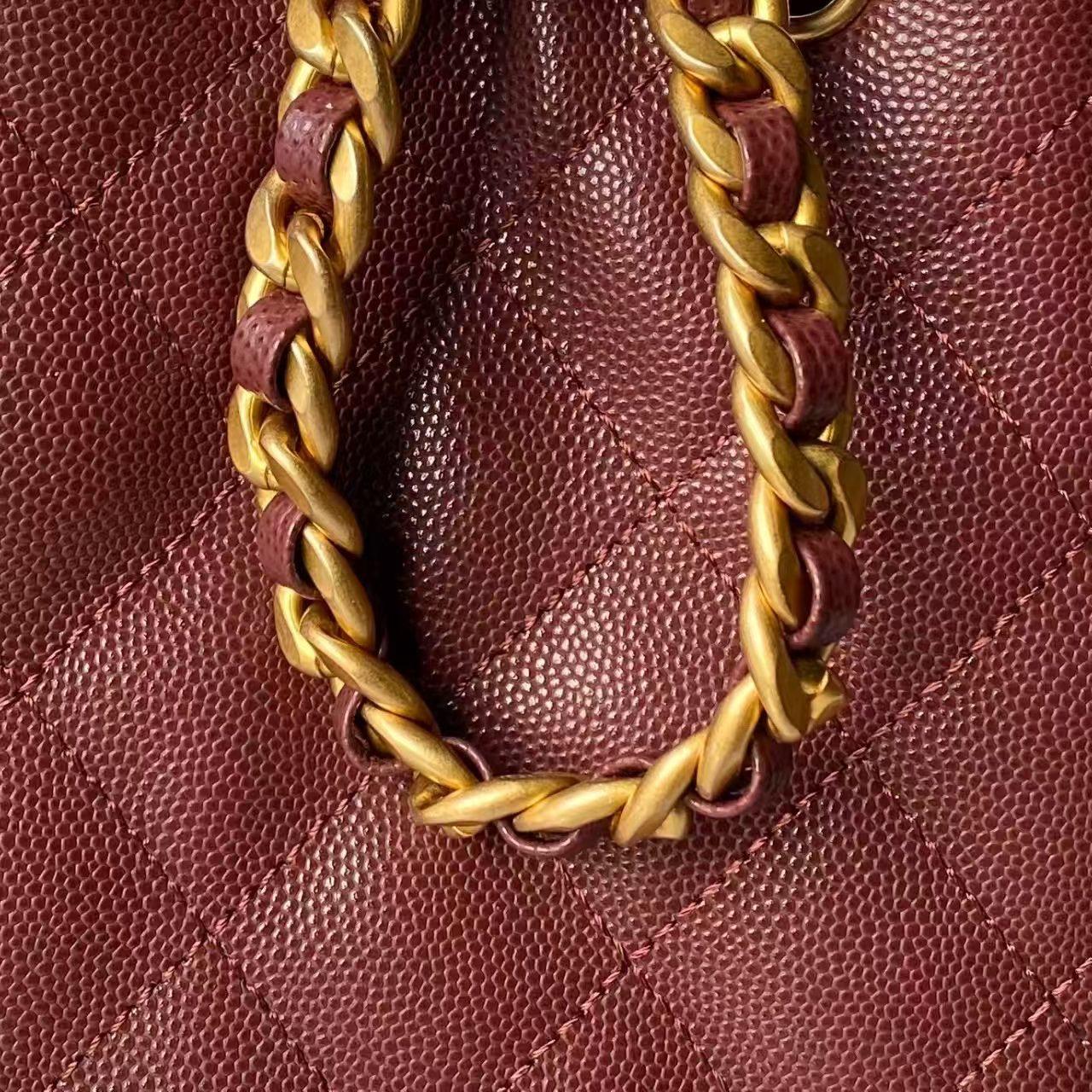 Chanel 25 Small Hobo in Burgundy Calfskin
