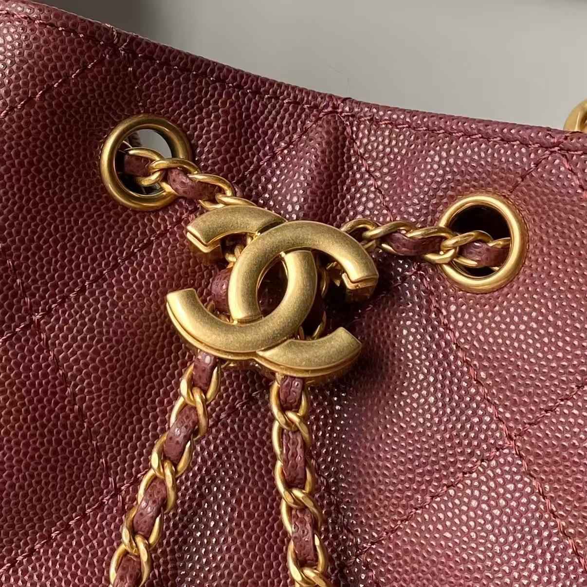 Chanel 25 Small Hobo in Burgundy Calfskin
