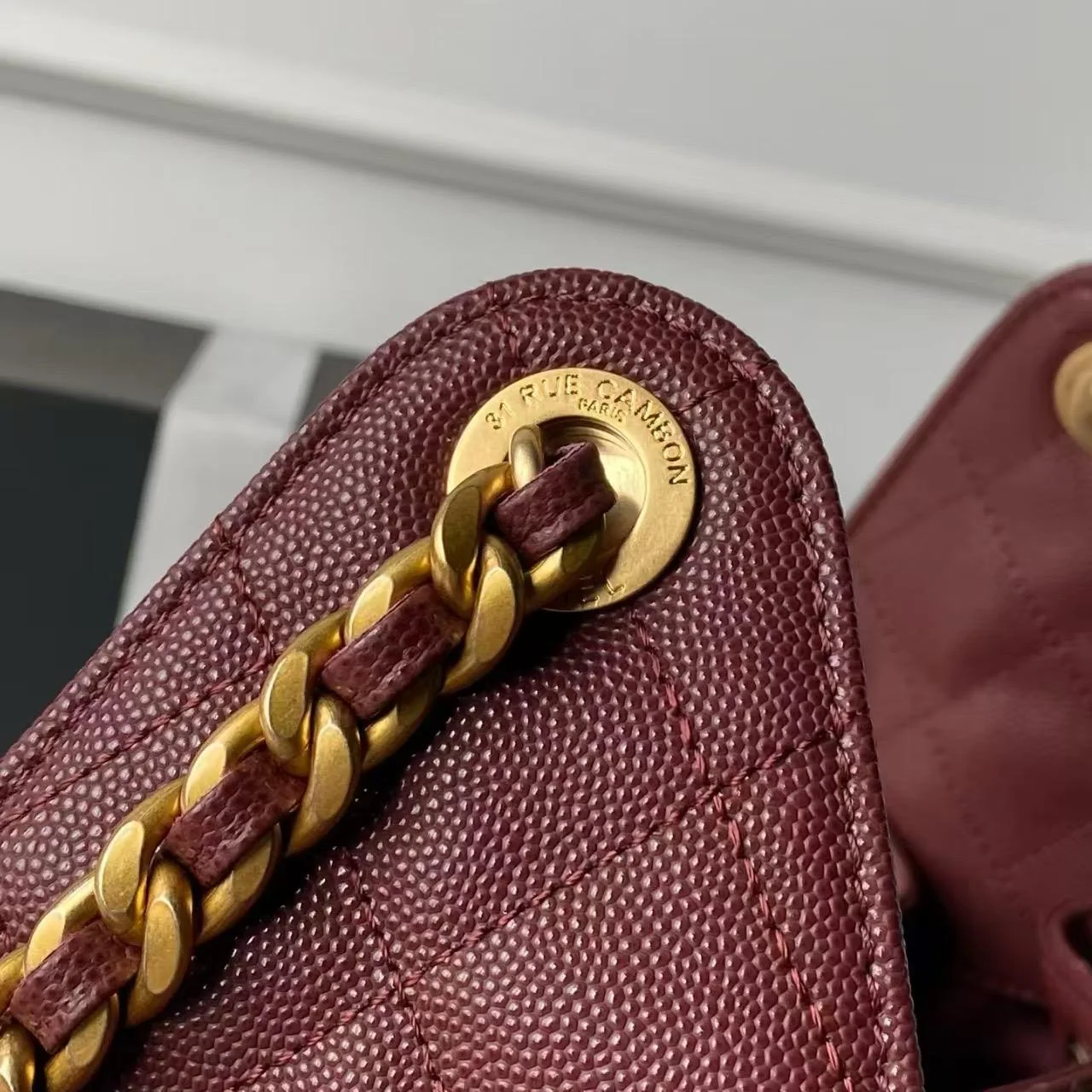 Chanel 25 Small Hobo in Burgundy Calfskin