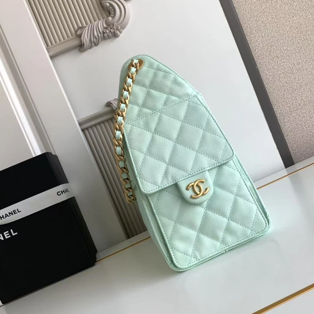 Chanel 25 Small Hobo in Light Green Calfskin