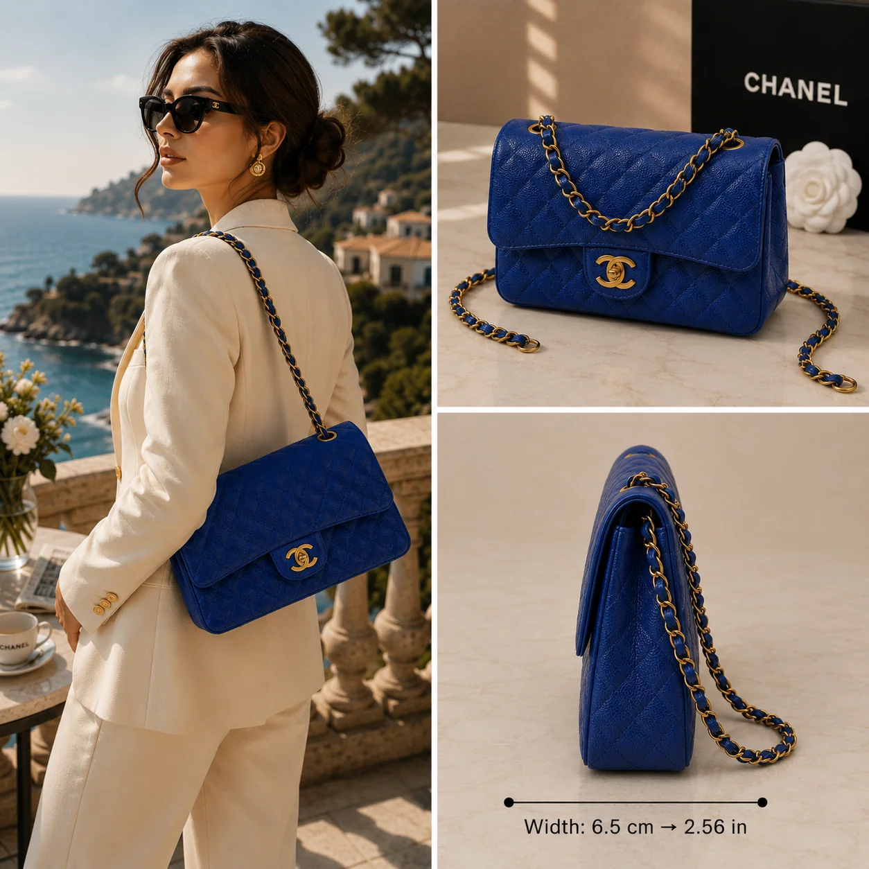 Chanel Classic Flap Bag in Blue