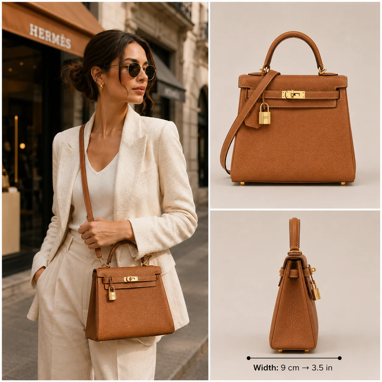Hermes Kelly 25 Togo Leather in Gold - Pre-Owned Authentic