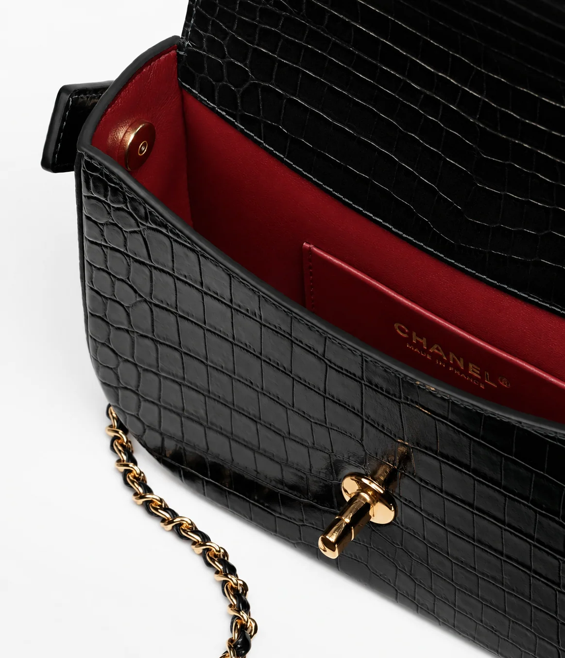 Chanel AS6424 Mini Top Handle Flap Bag in Black