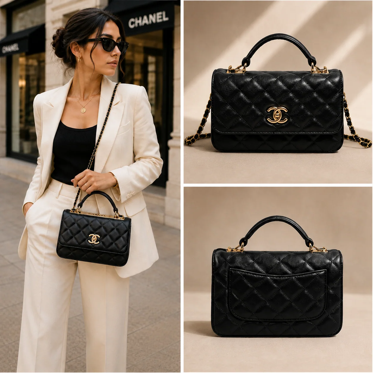 Chanel Trendy bag in black