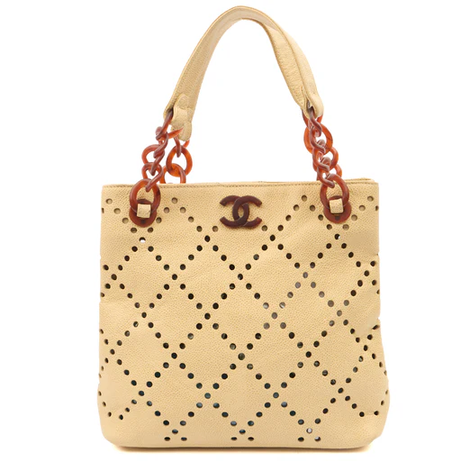 Picture of Chanel Tote Vintage Tote in Neutral, Caviar Leather
