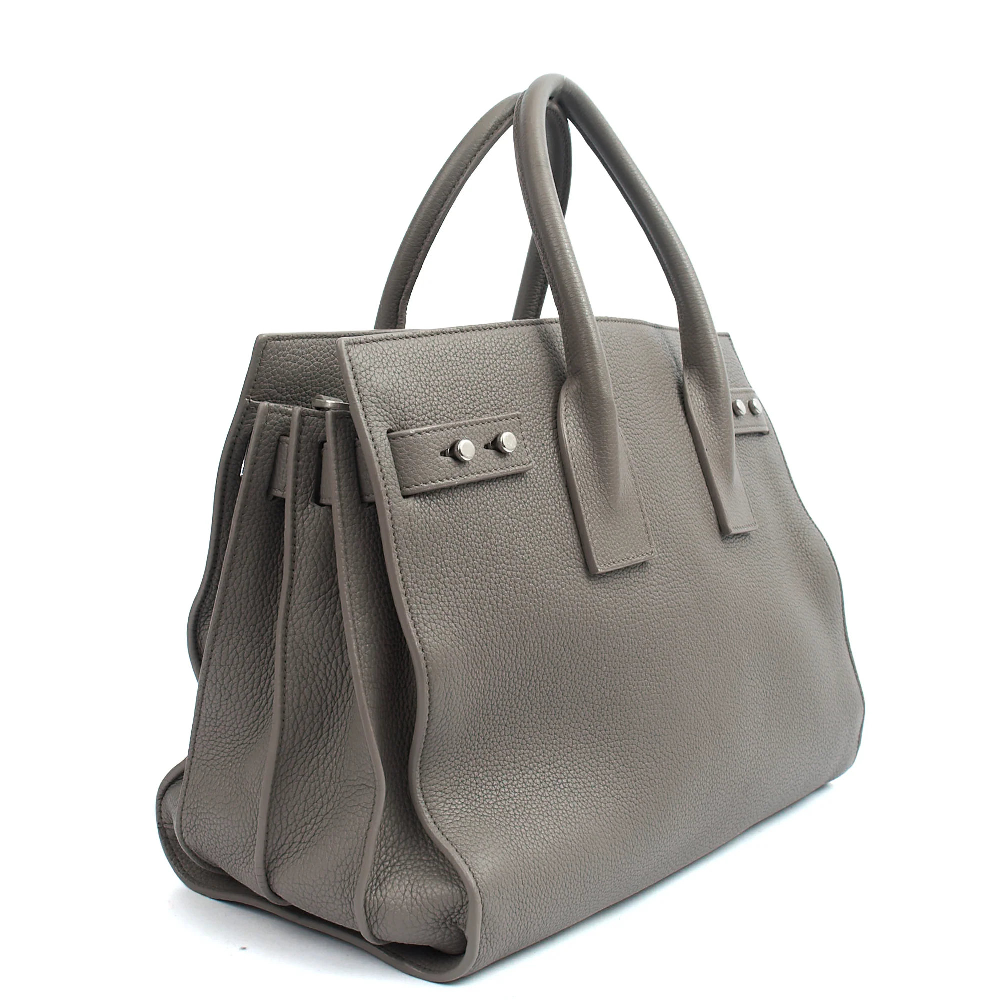 Picture of Saint Laurent Tote Sac de Jour in Grey, Calfskin Leather