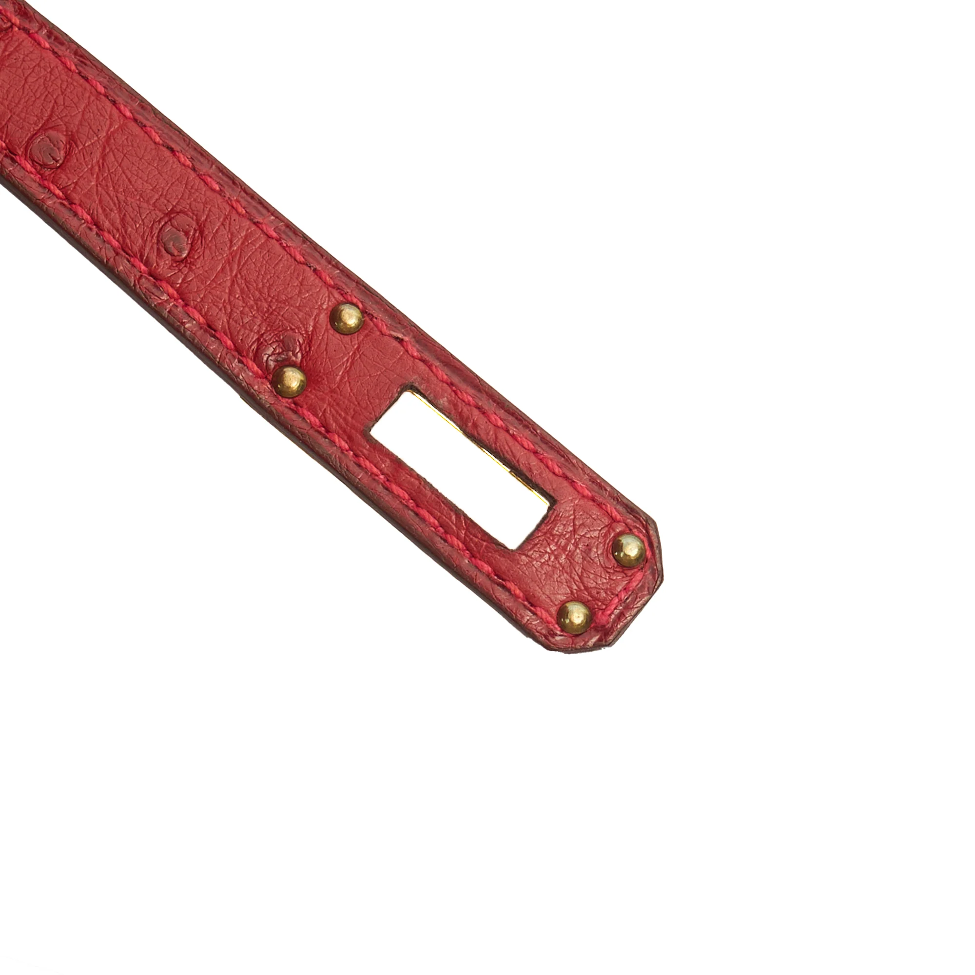 Picture of Hermes Mini Bag Kelly Pochette in Rouge Vif, Ostrich Leather