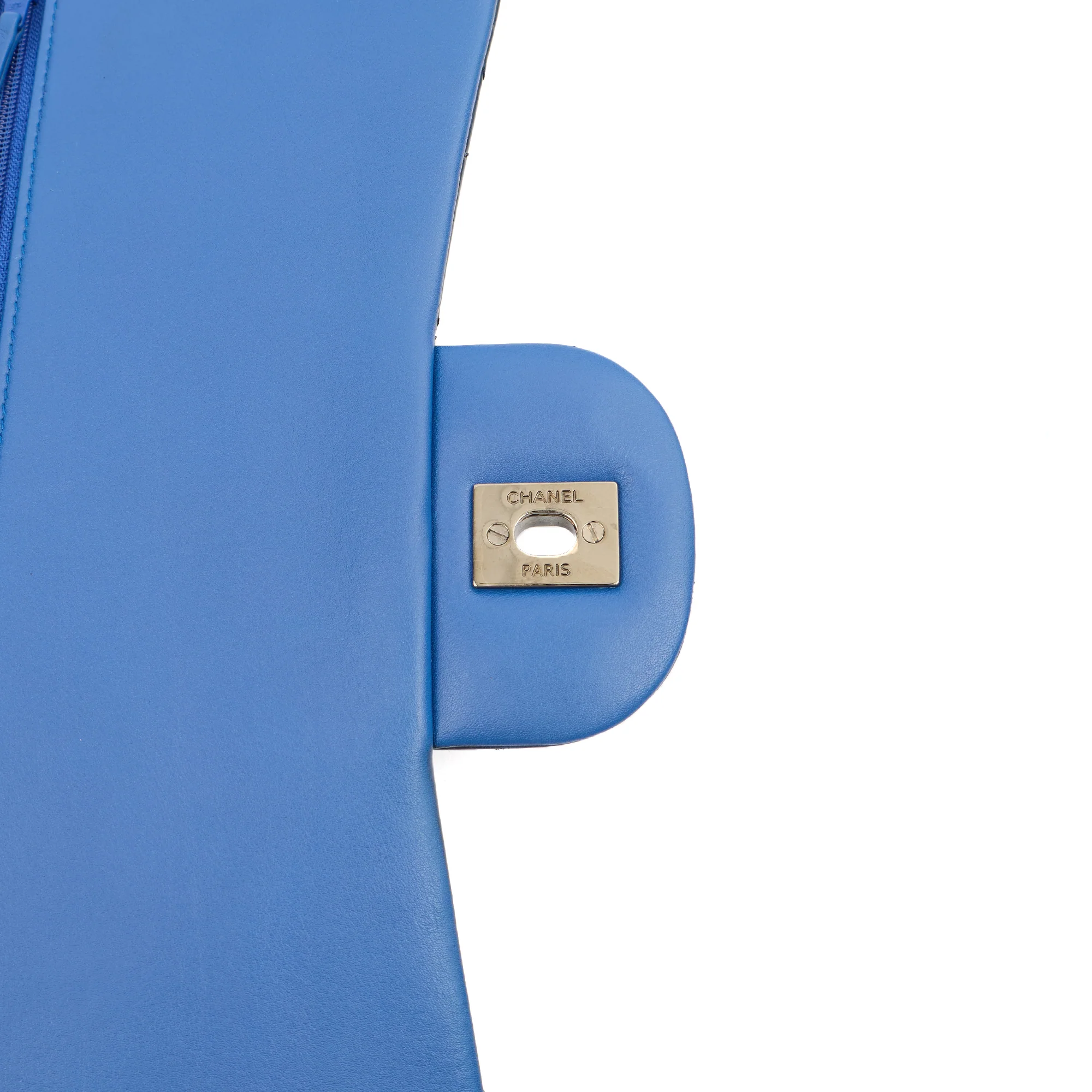 Picture of Chanel Shoulder Bag Classic Double Flap - Medium in Blue, Patent Leather