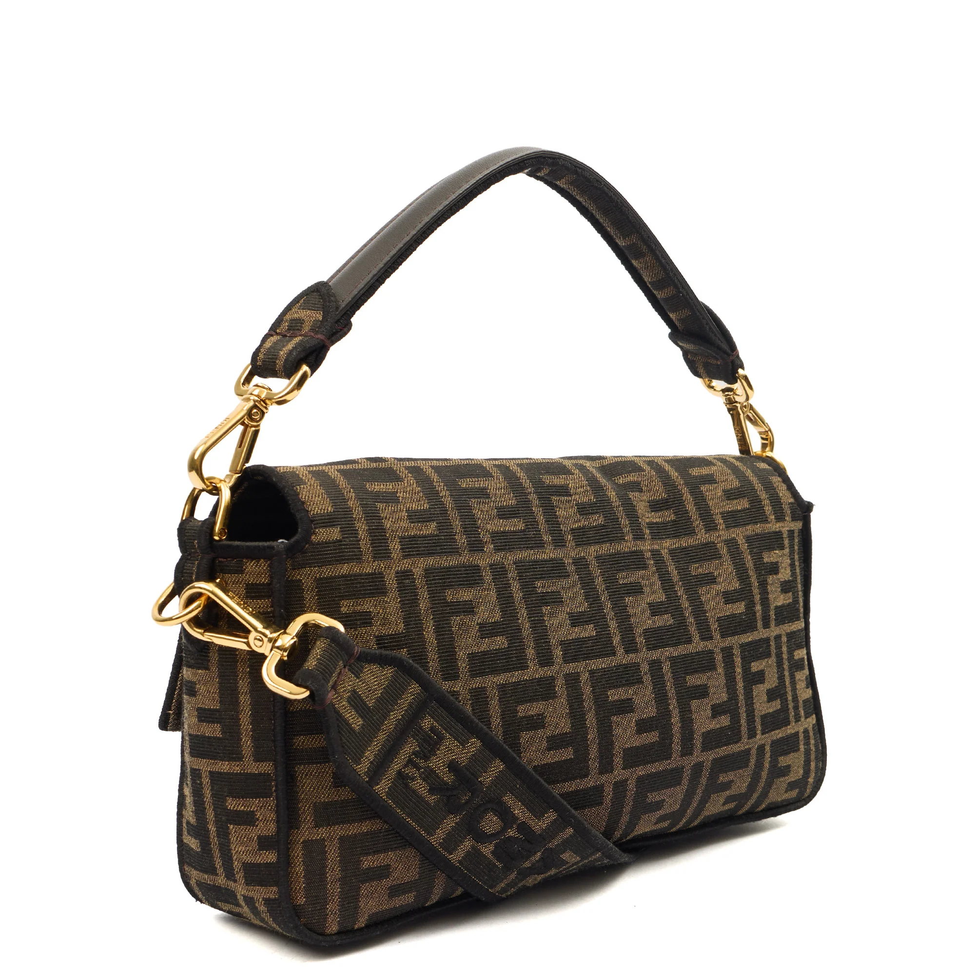 Picture of Fendi Cross Body Baguette in Zucca FF, Exotic Effect Leather