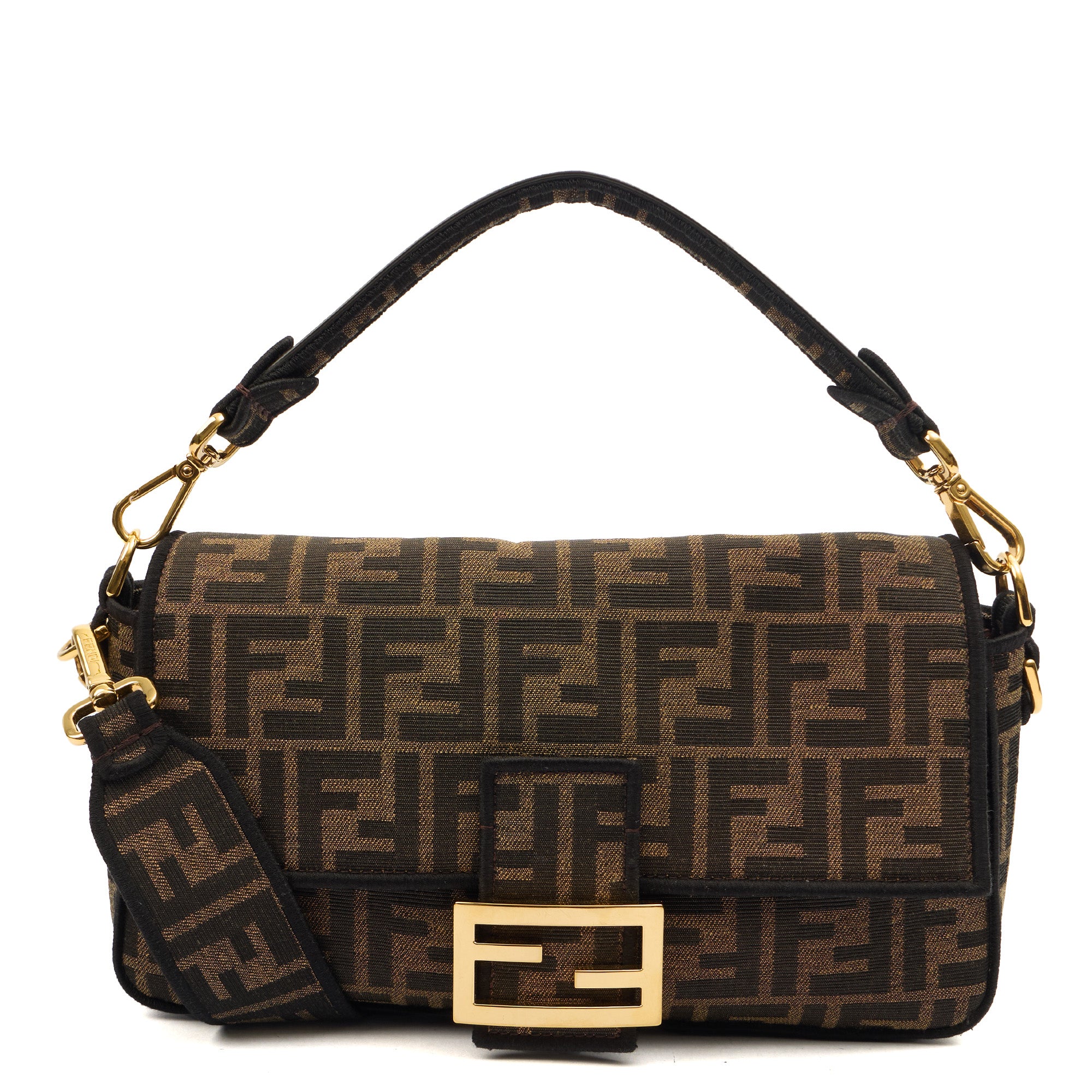 Picture of Fendi Cross Body Baguette in Zucca FF, Exotic Effect Leather