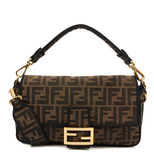 Picture of Fendi Cross Body Baguette in Zucca FF, Exotic Effect Leather