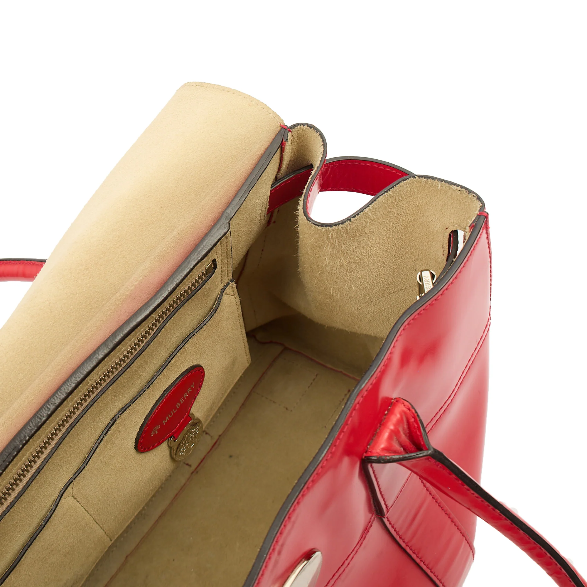 Picture of Mulberry Top Handle Bayswater Heritage in Red, Patent Leather