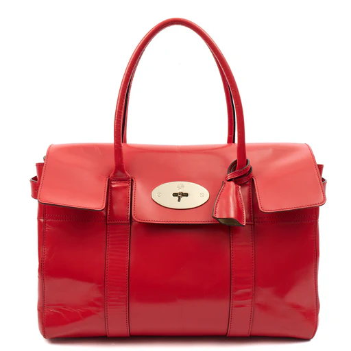 Picture of Mulberry Top Handle Bayswater Heritage in Red, Patent Leather