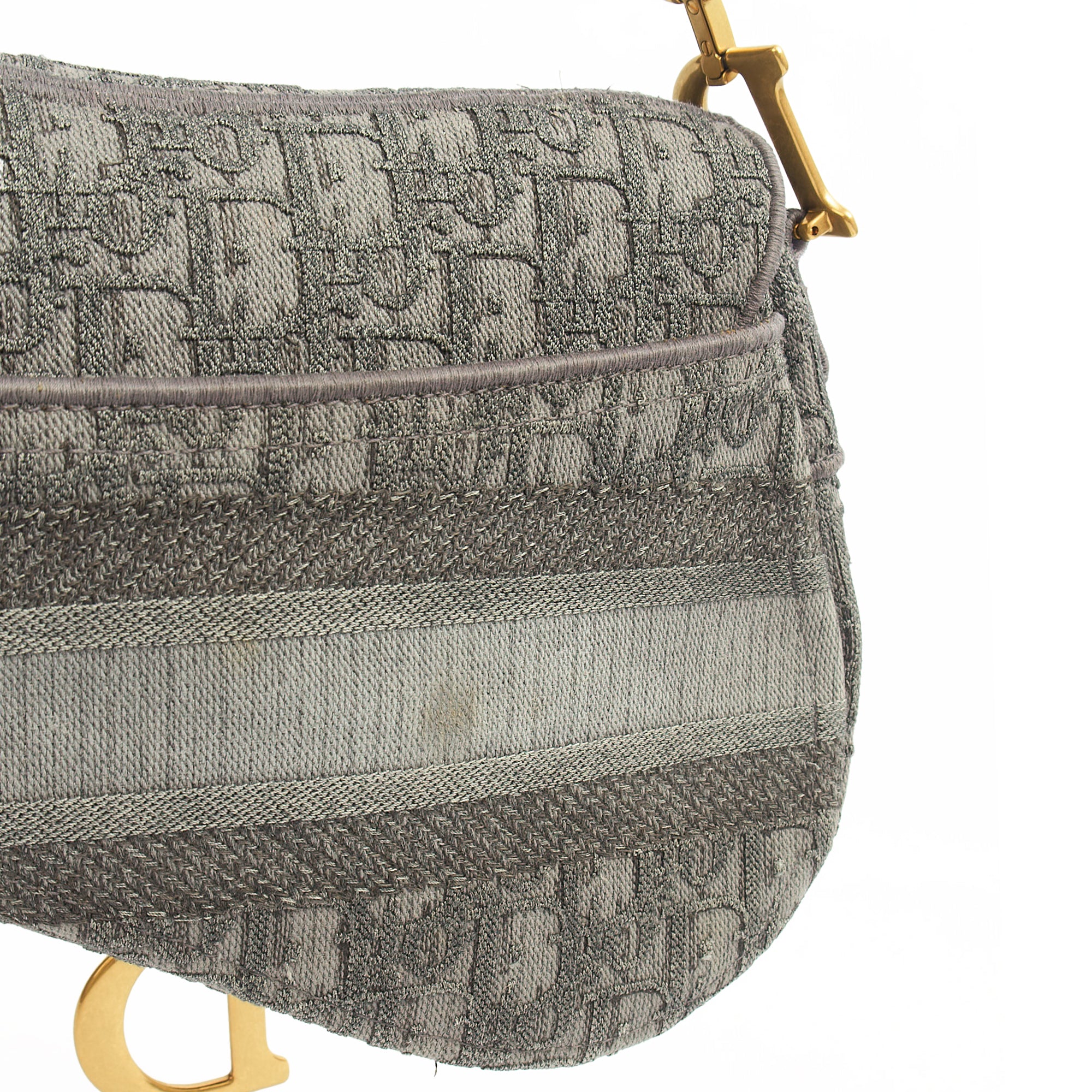 Picture of Christian Dior Cross Body Saddle Bag in Blue, Dior Oblique Embroidery