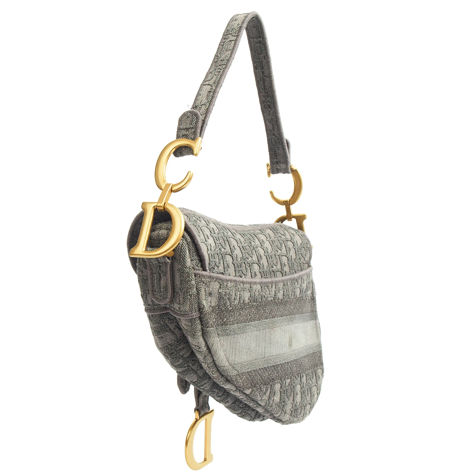 Picture of Christian Dior Cross Body Saddle Bag in Blue, Dior Oblique Embroidery