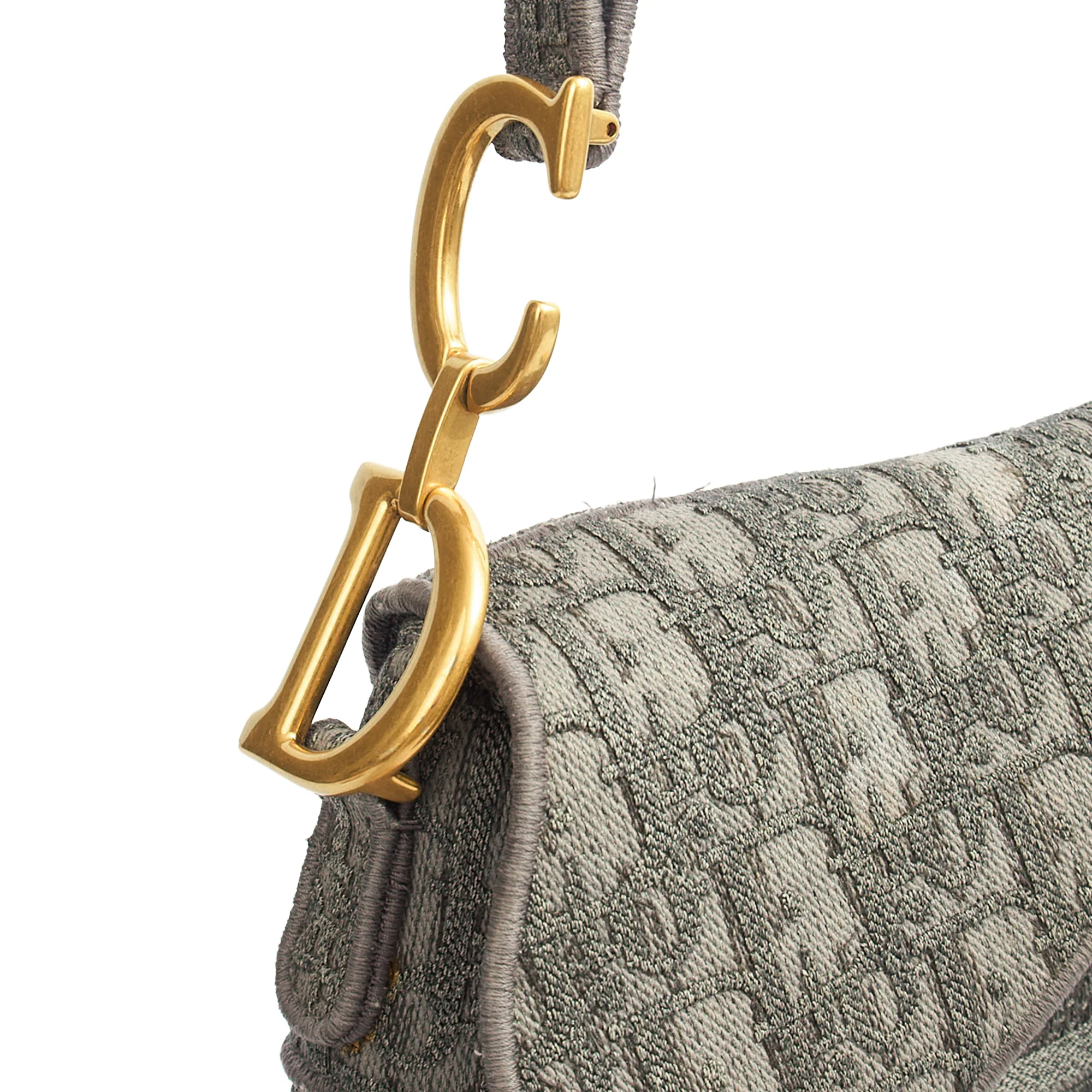 Picture of Christian Dior Cross Body Saddle Bag in Blue, Dior Oblique Embroidery