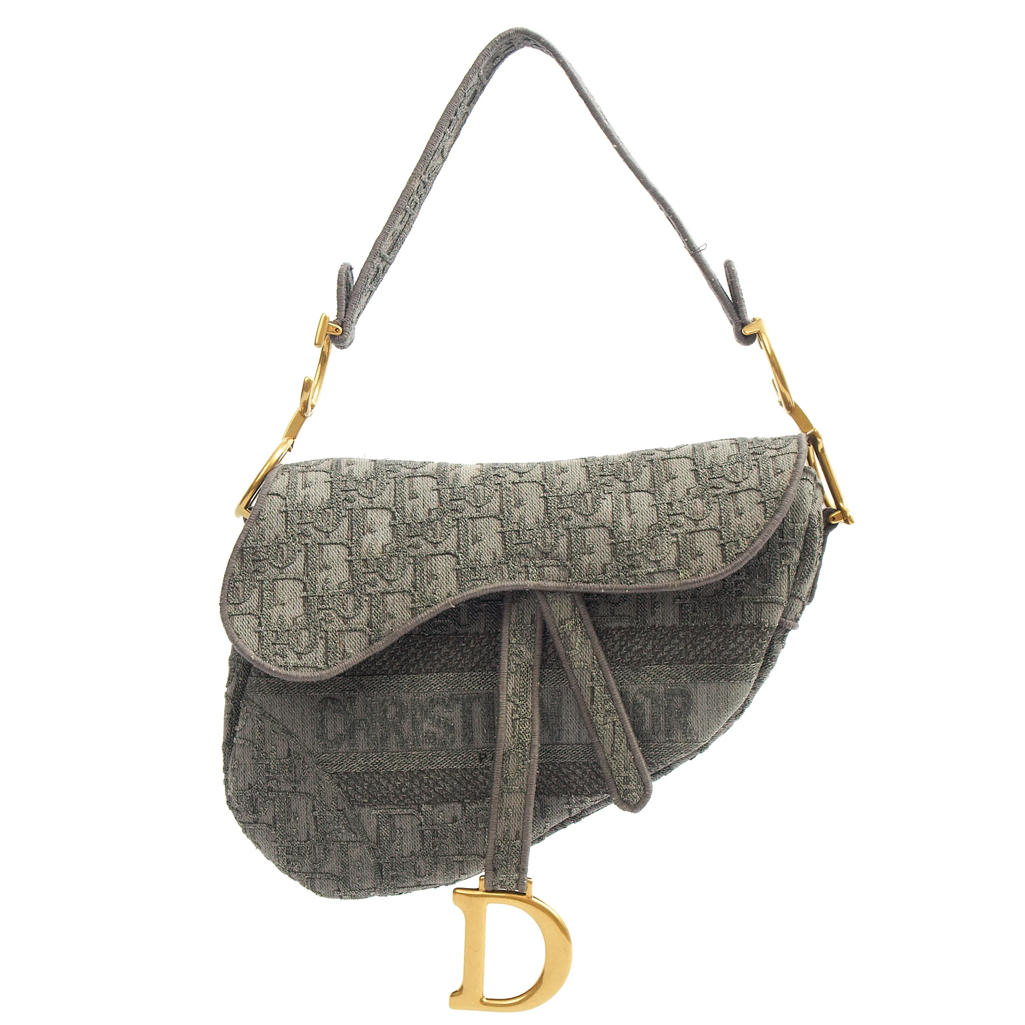 Picture of Christian Dior Cross Body Saddle Bag in Blue, Dior Oblique Embroidery