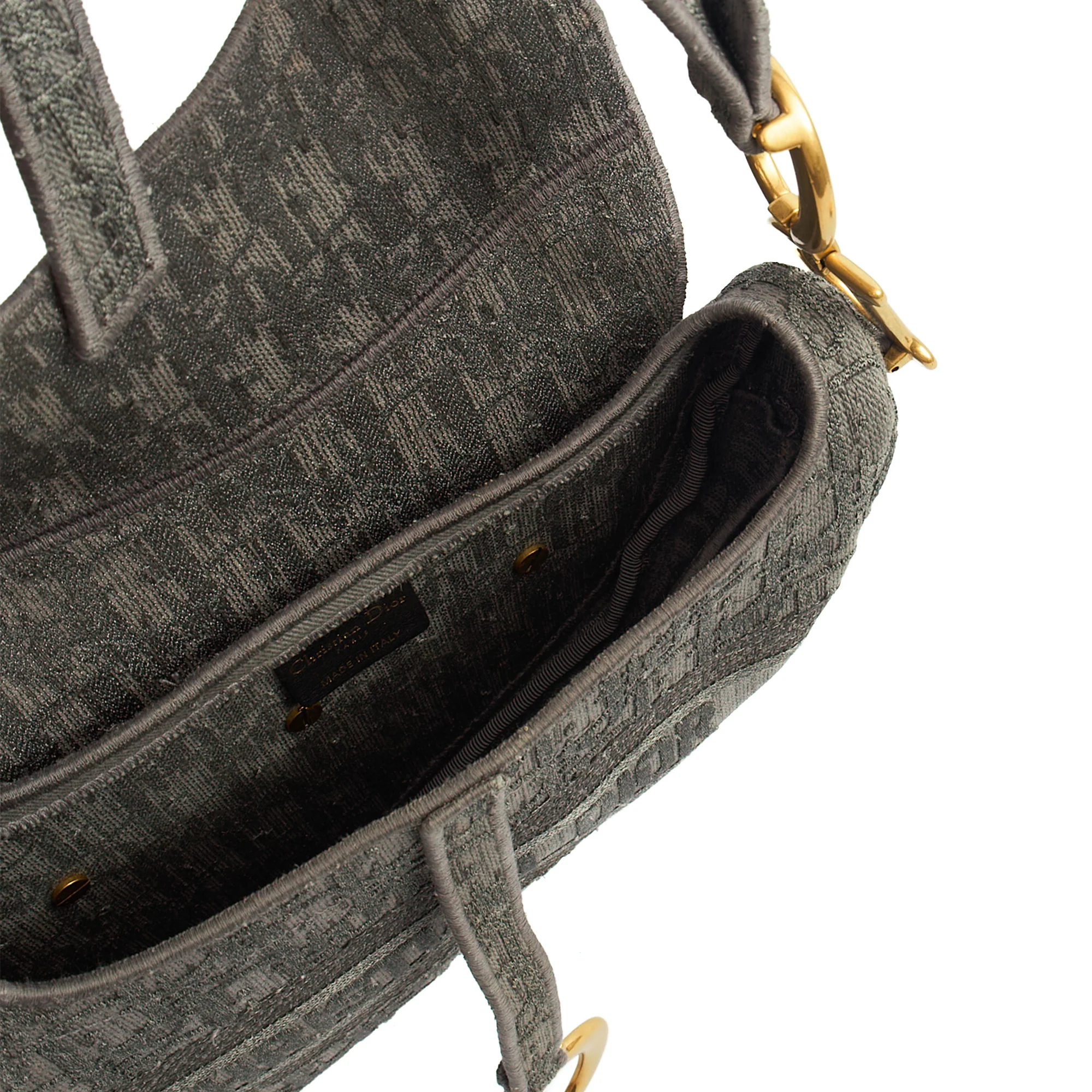 Picture of Christian Dior Cross Body Saddle Bag in Blue, Dior Oblique Embroidery