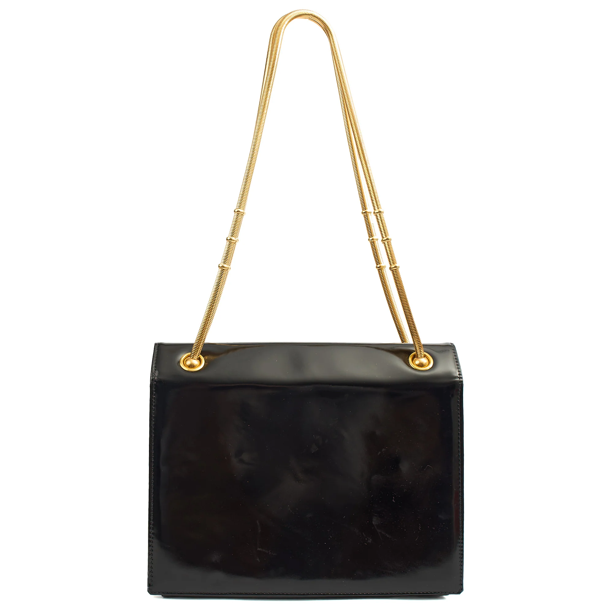 Picture of Chanel Shoulder Bag Vintage Flap Bag  in Black, Patent Leather