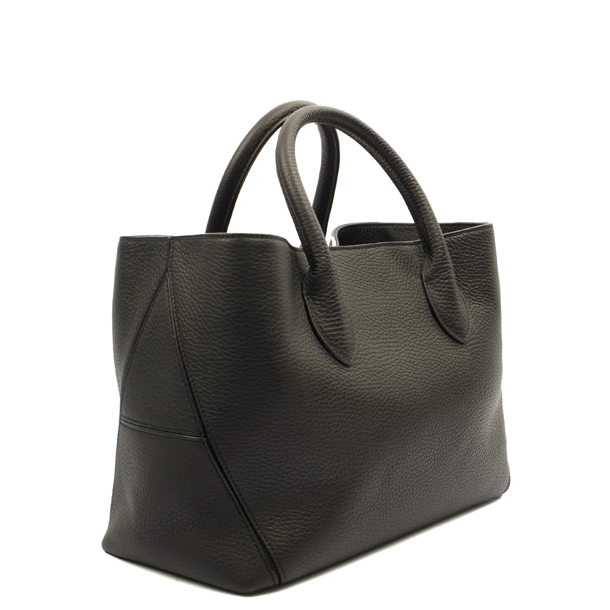 Picture of Aspinal of London Tote London Tote - Midi in Black, Leather