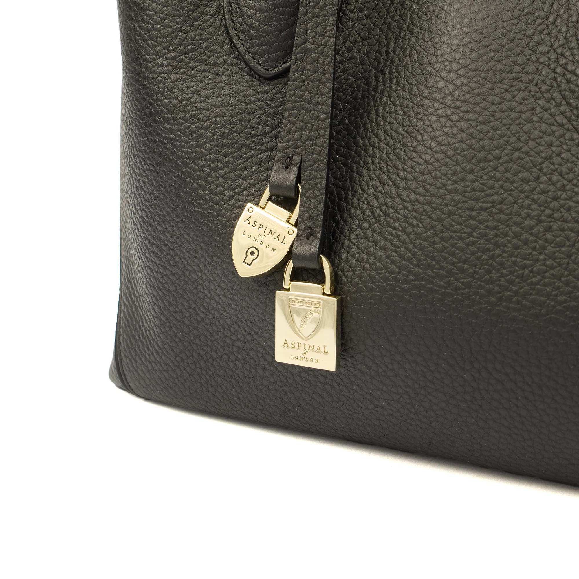 Picture of Aspinal of London Tote London Tote - Midi in Black, Leather